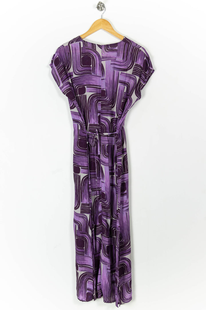 Robe Longue Violette et Grise - Taille L/40 de la marque La Fée Maraboutée | PARAD106236 - Vendu par Paradigme - Image 4