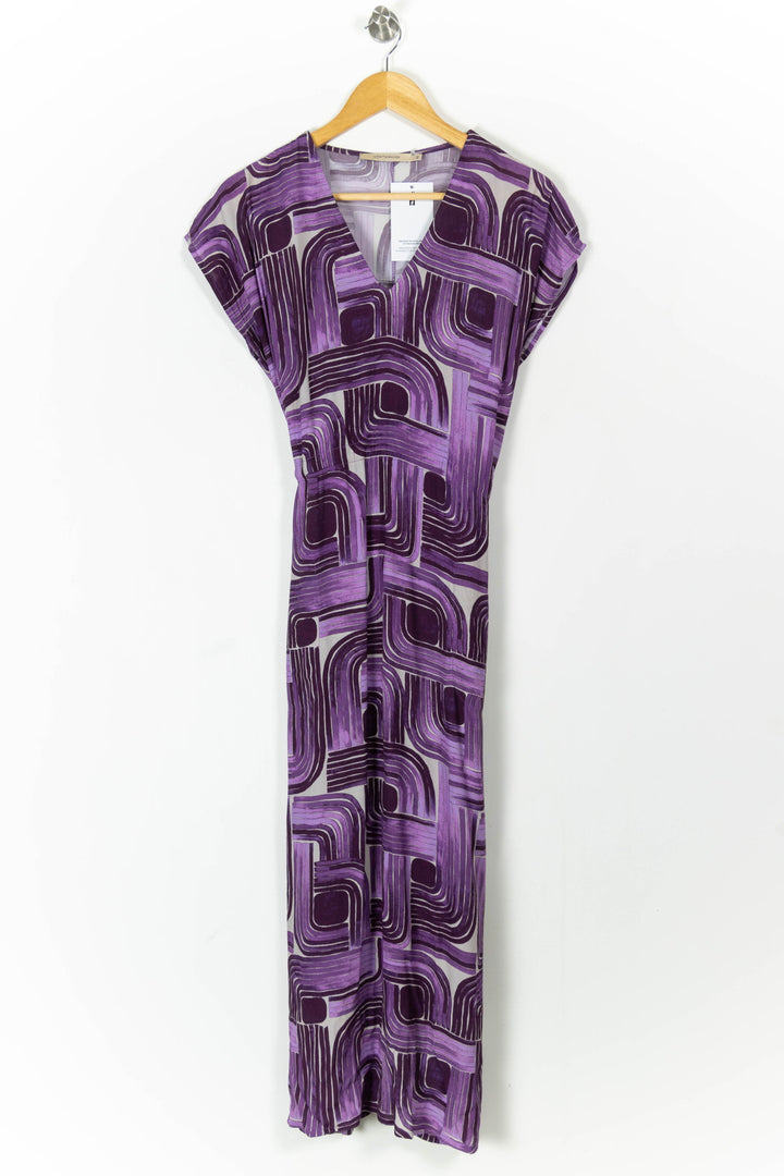 Robe Longue Violette et Grise - Taille L/40 de la marque La Fée Maraboutée | PARAD106236 - Vendu par Paradigme - Image 2