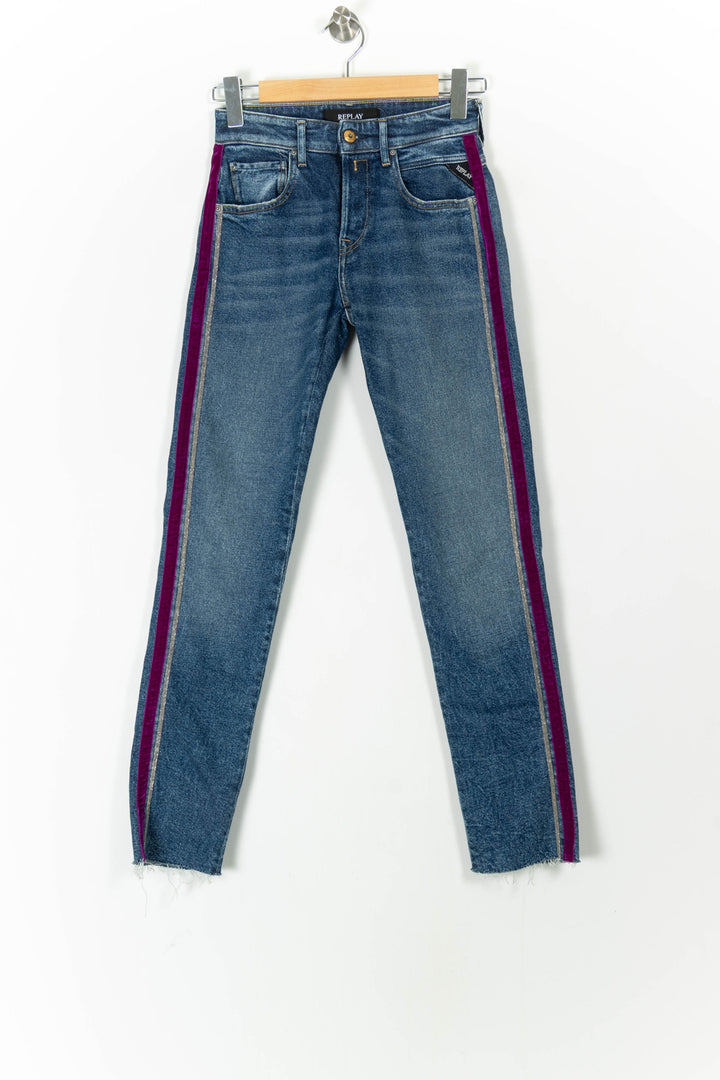 Jean Bleu et Violet - Taille S/36 de la marque Replay | PARAD106251 - Vendu par Paradigme - Image 2
