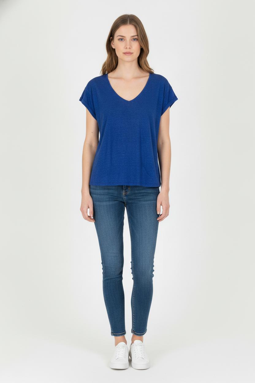 Tee-shirt Bleu - Taille S/36 de la marque IKKS | PARAD106260 - Vendu par Paradigme - Image 1