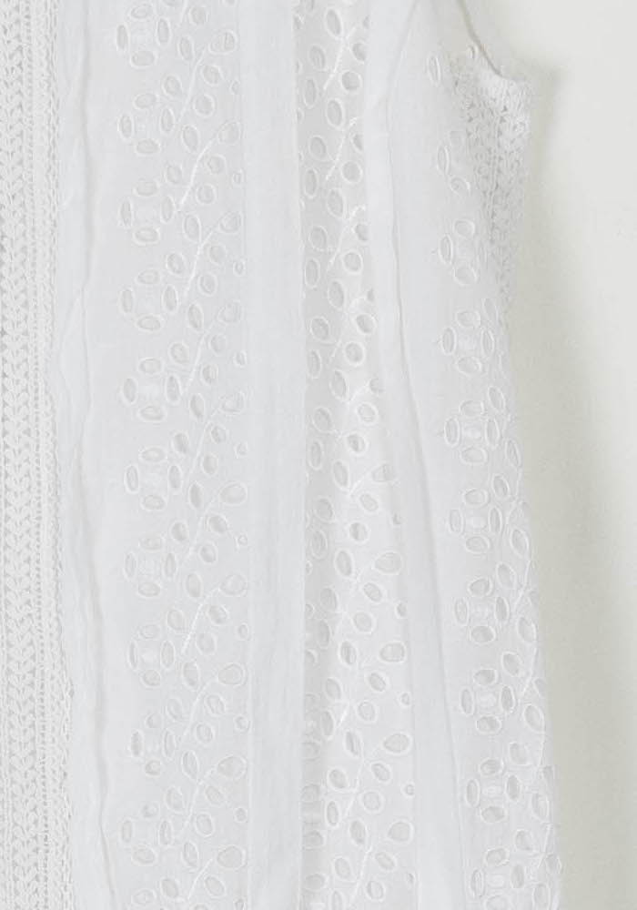 Robe Brodée Blanche - Taille S/36 de la marque Vanessa Bruno | PARAD106264 - Vendu par Paradigme - Image 3