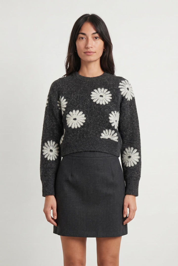 Pull Gris et Blanc - Taille S/36 de la marque Sandro | PARAD106279 - Vendu par Paradigme - Image 1