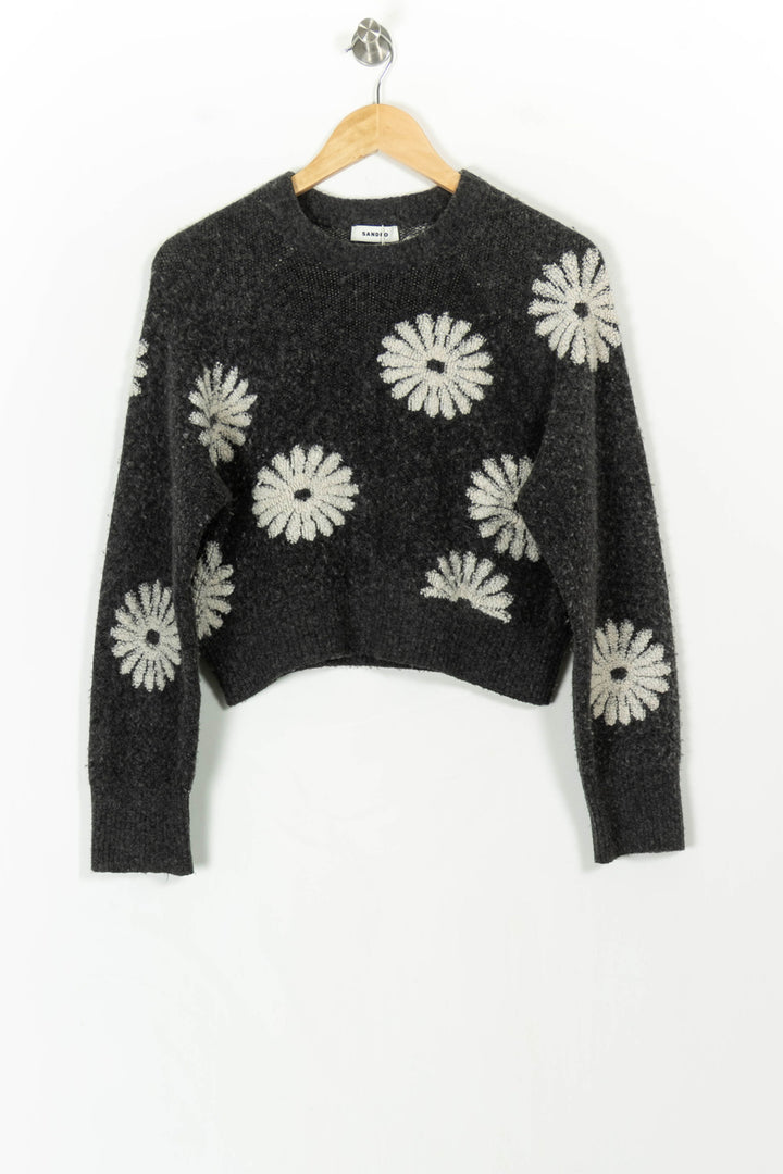 Pull Gris et Blanc - Taille S/36 de la marque Sandro | PARAD106279 - Vendu par Paradigme - Image 2