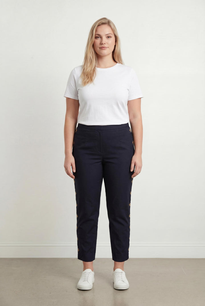 Pantalon Slim Bleu - Taille XL/42 de la marque Ines de la Fressange Paris | PARAD106282 - Vendu par Paradigme - Image 1