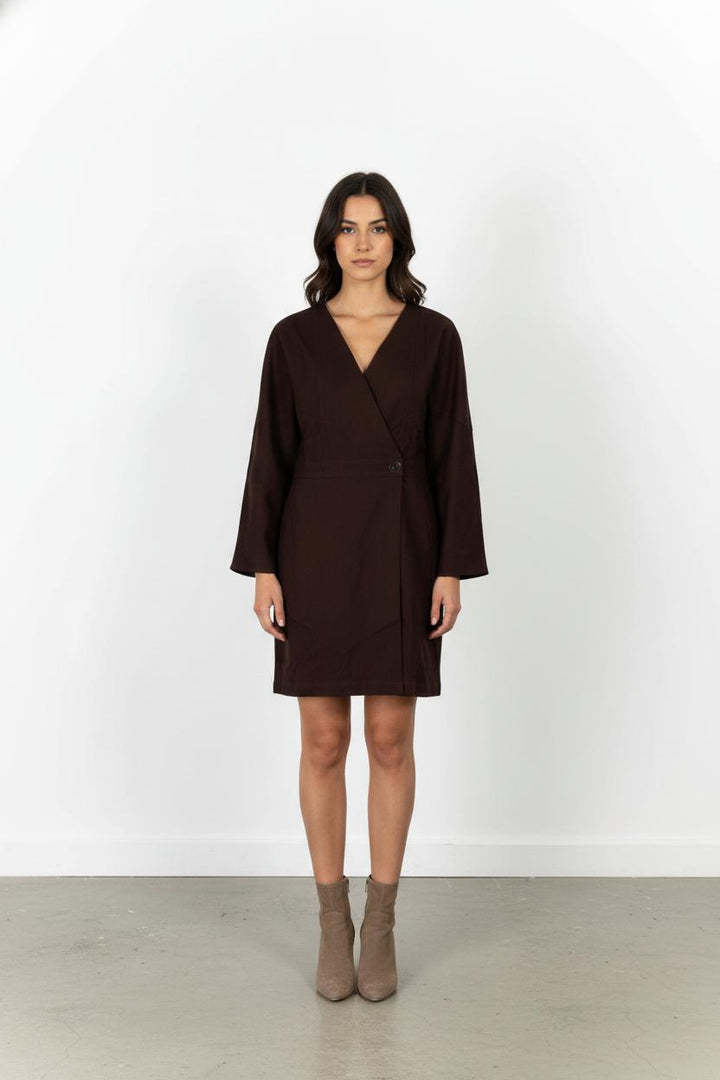 Robe Portefeuille Marron - Taille S/36 de la marque Des petits hauts | PARAD106283 - Vendu par Paradigme - Image 1