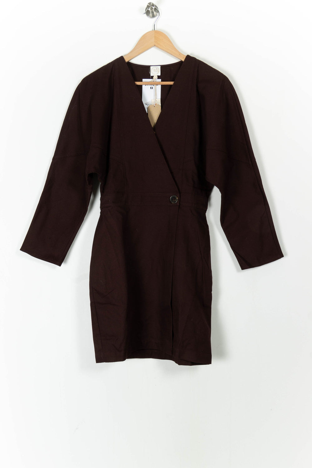 Robe Portefeuille Marron - Taille S/36 de la marque Des petits hauts | PARAD106283 - Vendu par Paradigme - Image 2