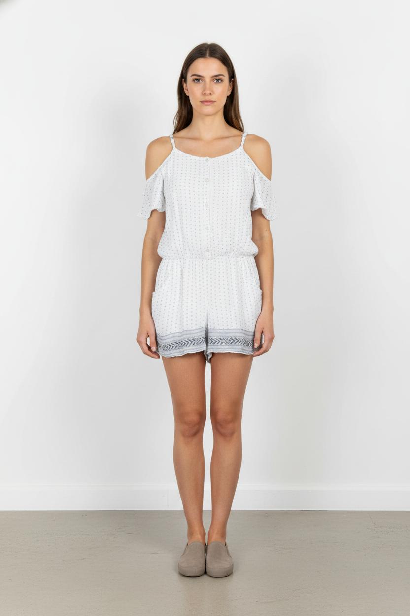 Combishort Blanc et Gris - Taille S/36 de la marque IKKS | PARAD106296 - Vendu par Paradigme - Image 1