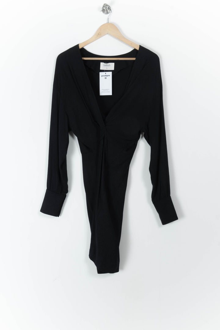 Robe Courte Noire - Taille M/38 de la marque ba&sh | PARAD106299 - Vendu par Paradigme - Image 2