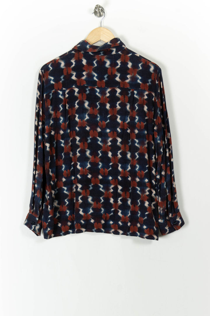 Chemisier Bleu et Marron - Taille XL/42 de la marque La Fée Maraboutée | PARAD106303 - Vendu par Paradigme - Image 4