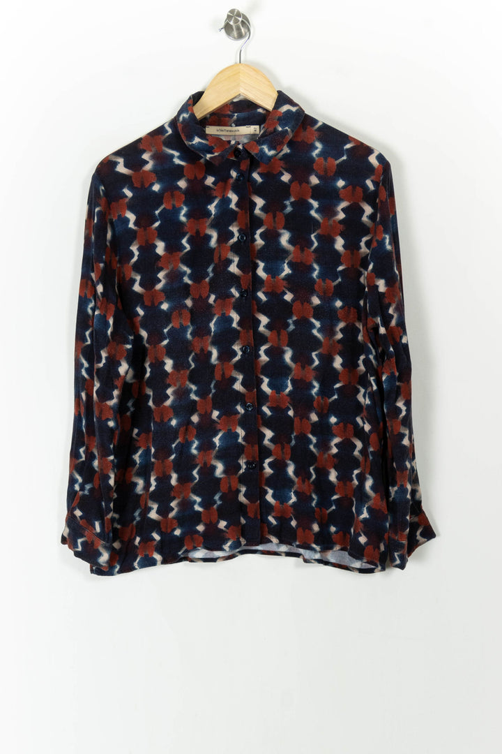 Chemisier Bleu et Marron - Taille XL/42 de la marque La Fée Maraboutée | PARAD106303 - Vendu par Paradigme - Image 2