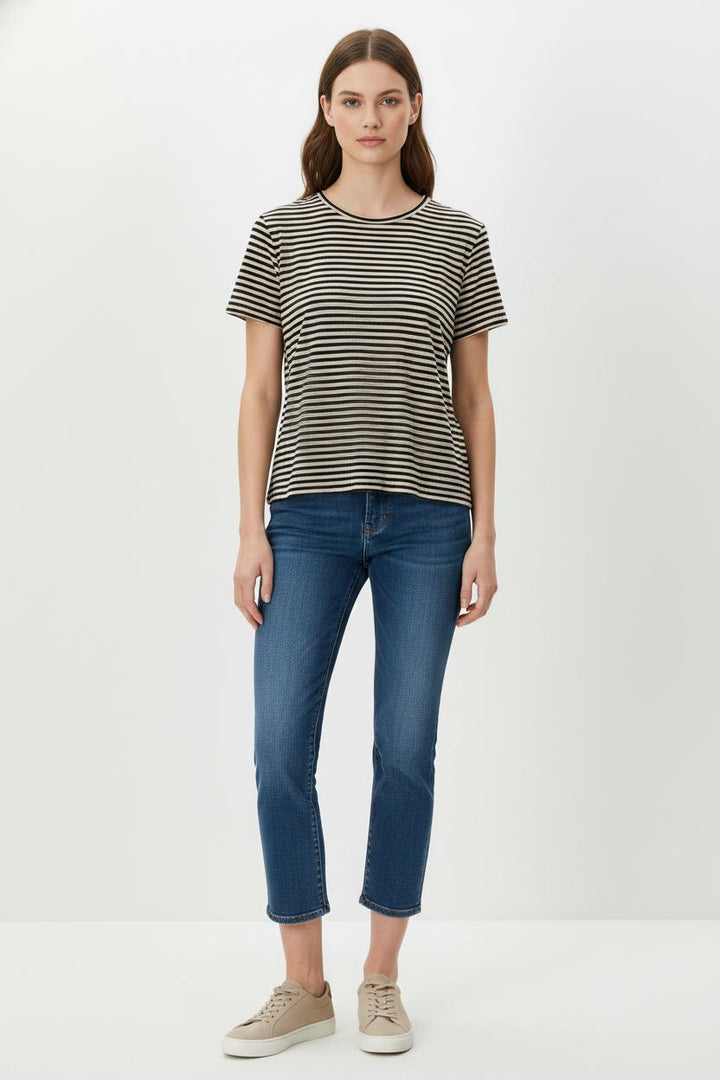Tee-shirt Rayé Noir et Beige - Taille M/38 de la marque Gerard Darel | PARAD106338 - Vendu par Paradigme - Image 1