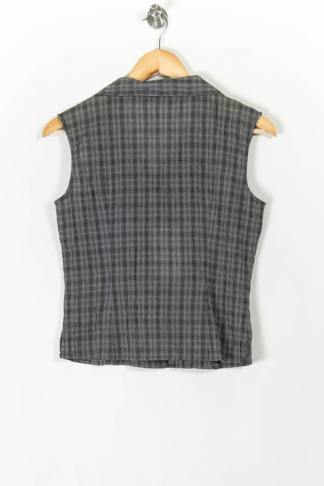 Blouse Sans Manches Grise - Taille S/36 de la marque Agnès b. | PARAD106346 - Vendu par Paradigme - Image 4