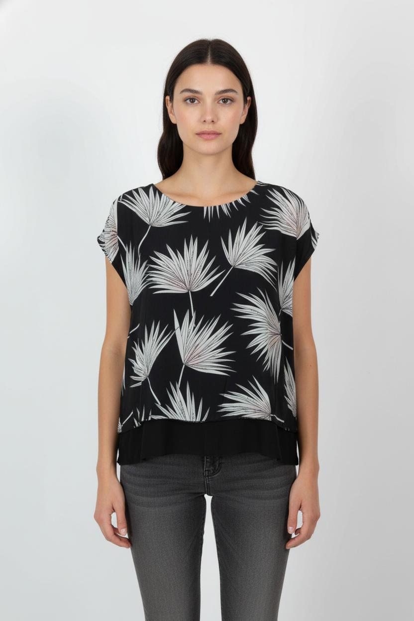 Blouse Noire et Blanche - Taille T.U. de la marque La Fée Maraboutée | PARAD106355 - Vendu par Paradigme - Image 1