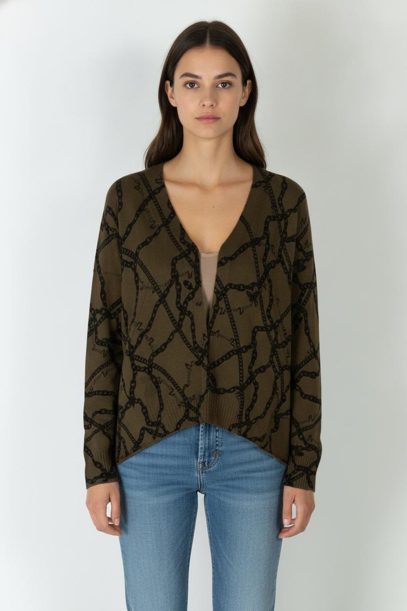 Pull Marron et Noir - Taille XS/34 de la marque Zadig&Voltaire | PARAD106365 - Vendu par Paradigme - Image 1