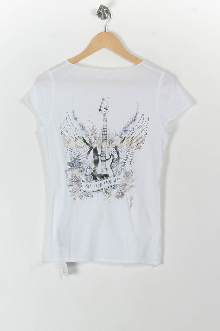 Tee-shirt Blanc - Taille S/36 de la marque Zadig&Voltaire | PARAD106367 - Vendu par Paradigme - Image 4