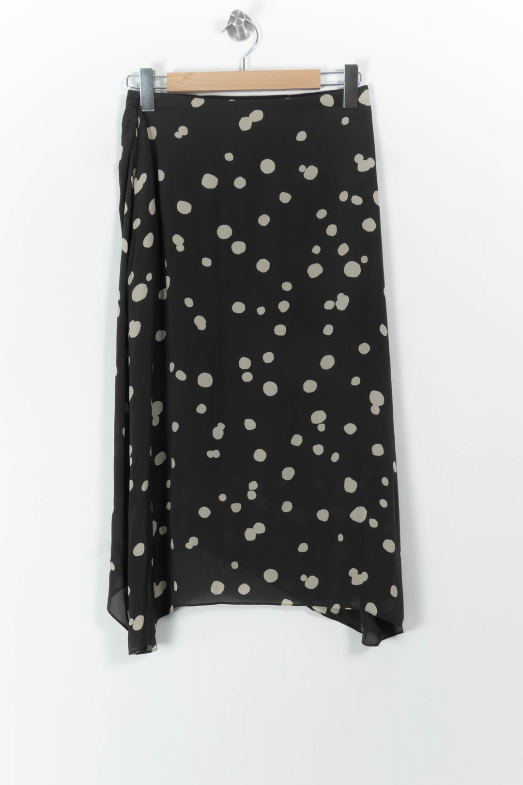 Jupe Midi Noire à Pois Blancs - Taille M/38 de la marque ba&sh | PARAD106373 - Vendu par Paradigme - Image 4