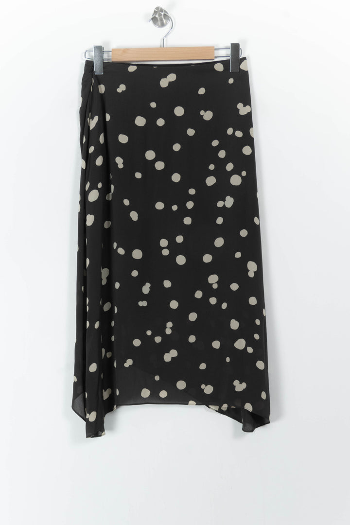 Jupe Midi Noire à Pois Blancs - Taille M/38 de la marque ba&sh | PARAD106373 - Vendu par Paradigme - Image 4