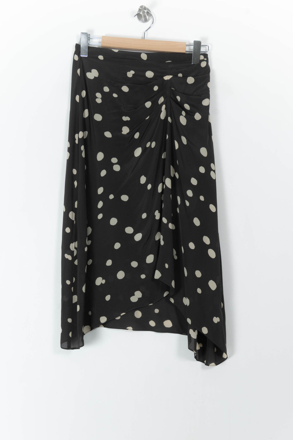 Jupe Midi Noire à Pois Blancs - Taille M/38 de la marque ba&sh | PARAD106373 - Vendu par Paradigme - Image 2