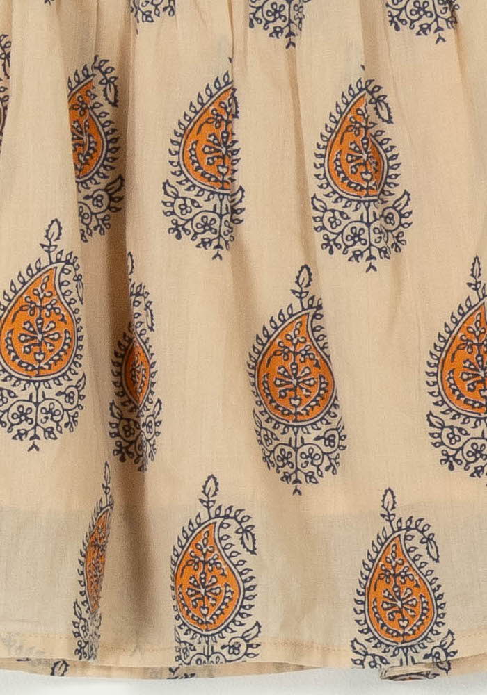 Jupe Courte Beige et Bleu - Taille M/38 de la marque Bérénice | PARAD106374 - Vendu par Paradigme - Image 3