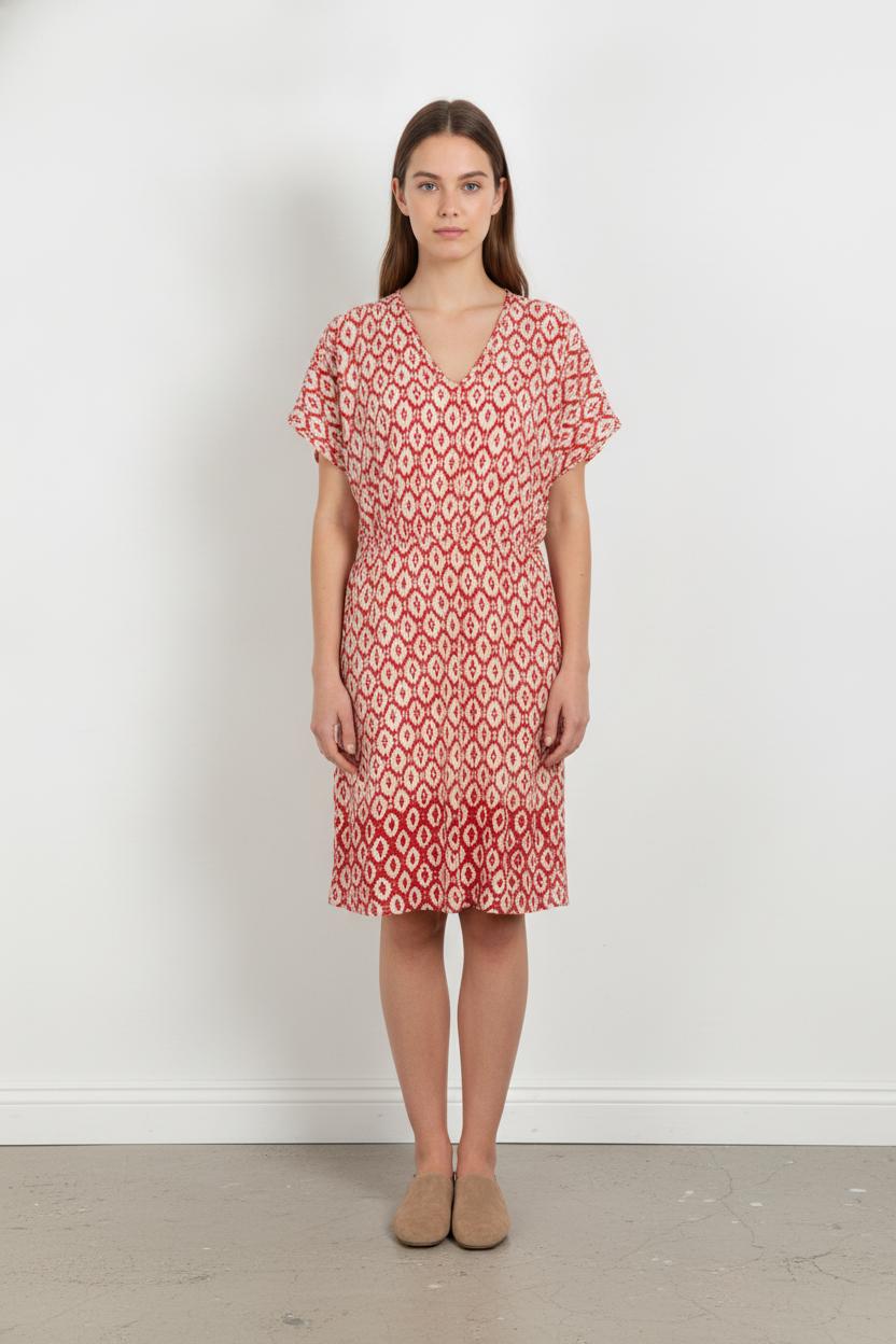 Robe droite Rouge et Blanc - Taille S/36 de la marque Maison 123 | PARAD106377 - Vendu par Paradigme - Image 1