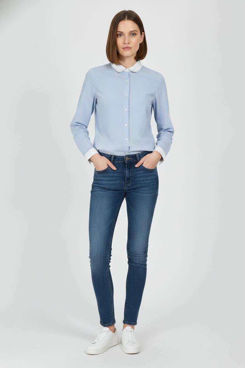 Chemise Bleu et Blanche - Taille M/38 de la marque The Kooples | PARAD106383 - Vendu par Paradigme - Image 1