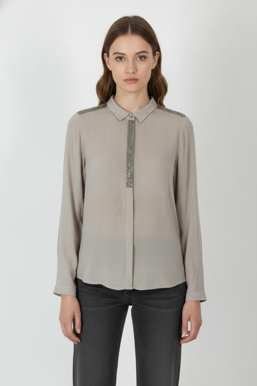 Chemise Grise - Taille M/38 de la marque Sud express | PARAD106384 - Vendu par Paradigme - Image 1