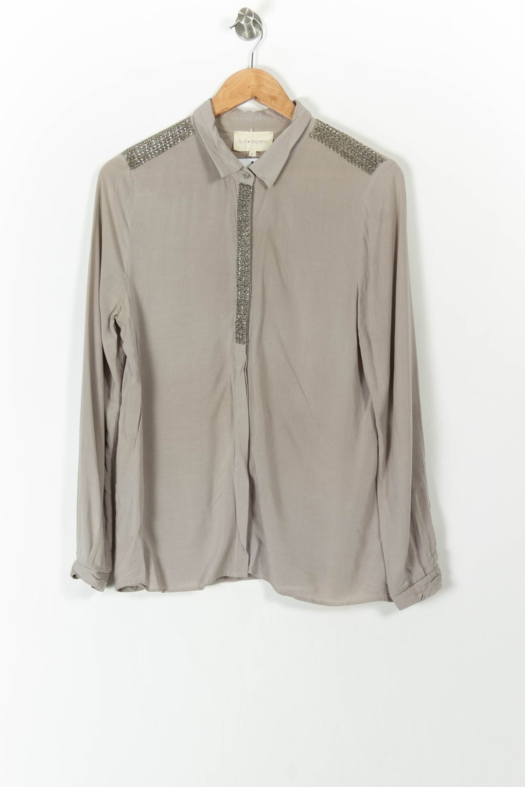 Chemise Grise - Taille M/38 de la marque Sud express | PARAD106384 - Vendu par Paradigme - Image 2