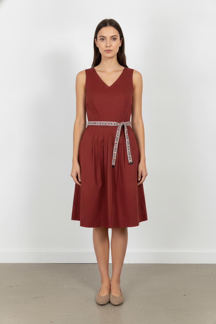 Robe Sans Manches Bordeaux - Taille M/38 de la marque Caroll | PARAD106391 - Vendu par Paradigme - Image 1