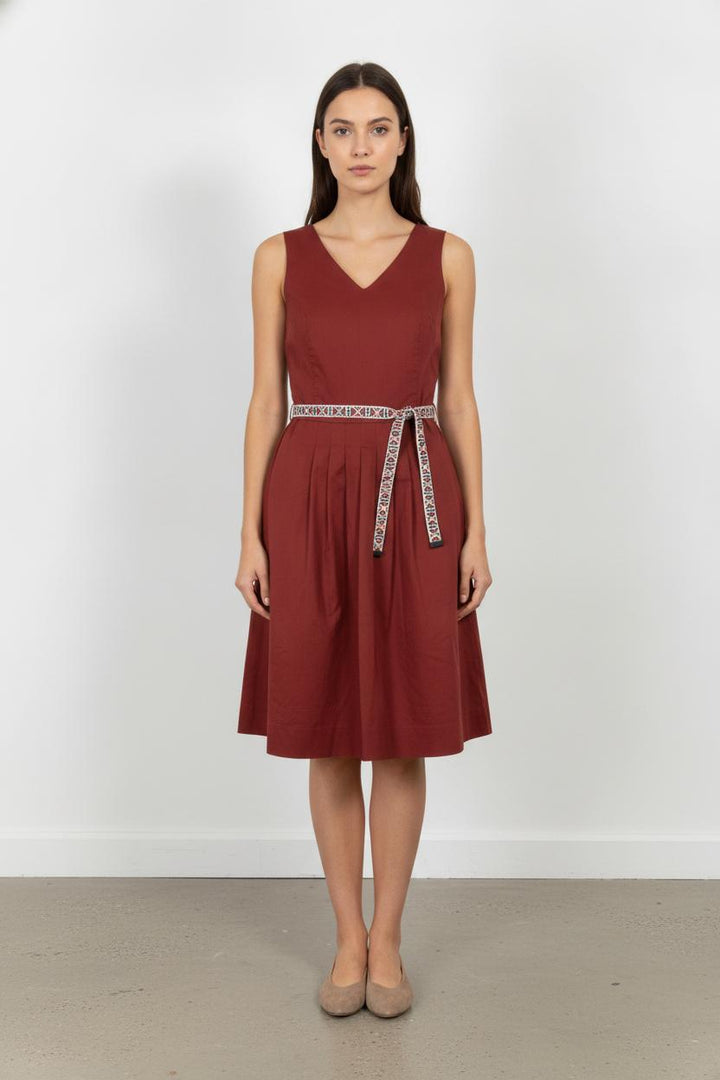 Robe Sans Manches Bordeaux - Taille M/38 de la marque Caroll | PARAD106391 - Vendu par Paradigme - Image 1