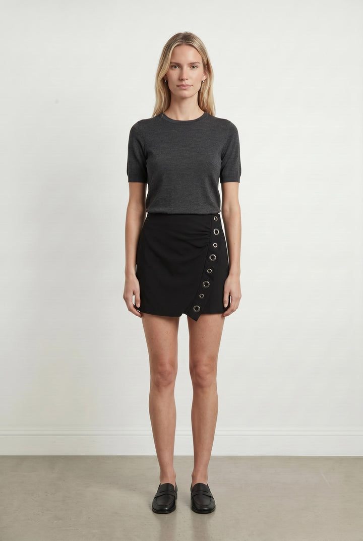 Jupe Courte Noire - Taille M/38 de la marque IKKS | PARAD106404 - Vendu par Paradigme - Image 1