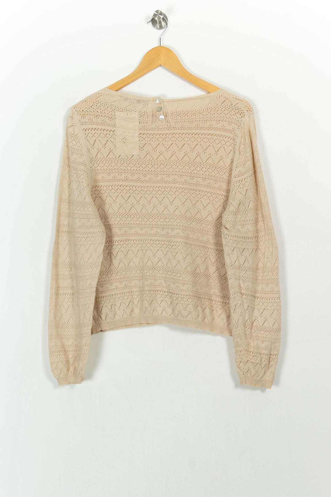 Pull Beige - Taille L/40 de la marque La Fée Maraboutée | PARAD106409 - Vendu par Paradigme - Image 4