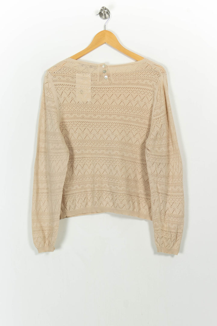Pull Beige - Taille L/40 de la marque La Fée Maraboutée | PARAD106409 - Vendu par Paradigme - Image 4
