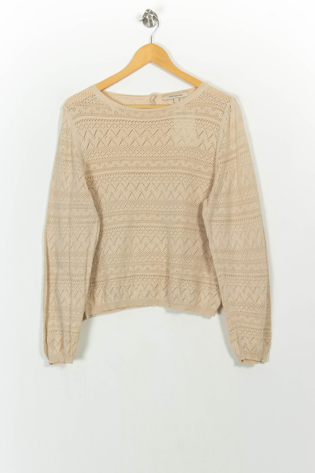 Pull Beige - Taille L/40 de la marque La Fée Maraboutée | PARAD106409 - Vendu par Paradigme - Image 2