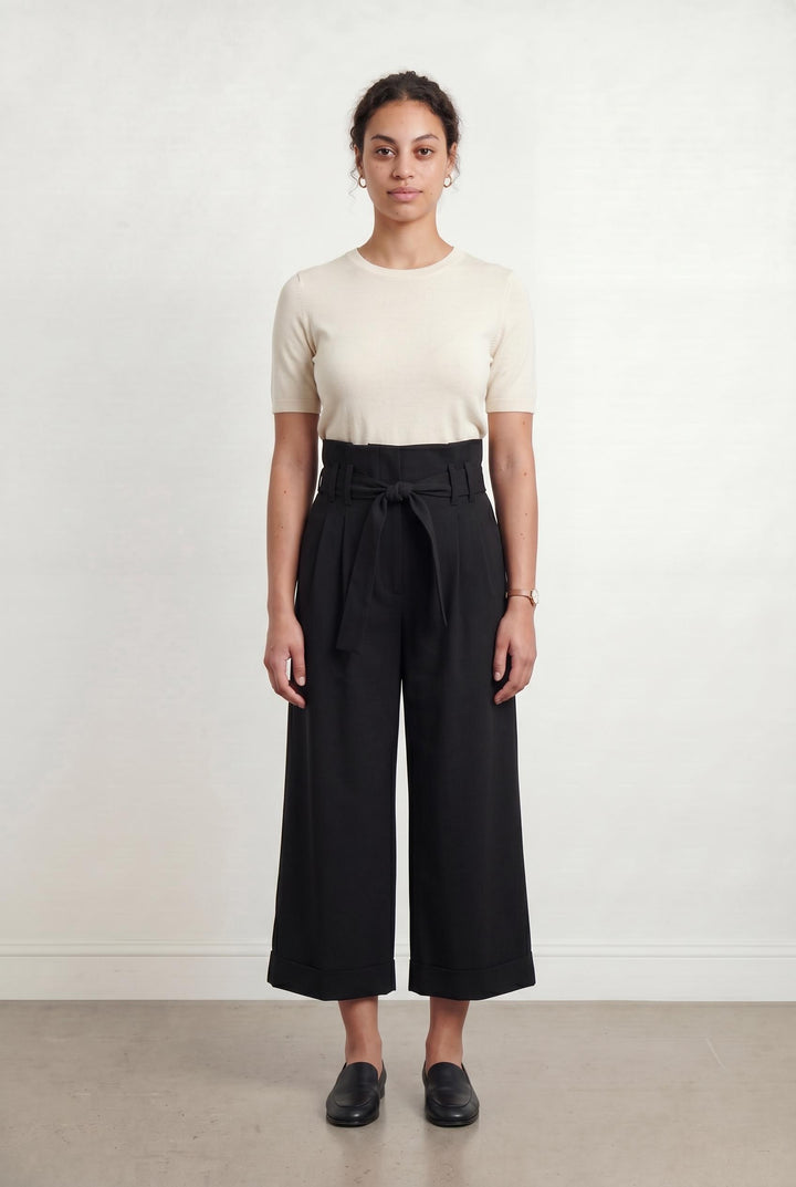 Pantalon Large Noir - Taille L/40 de la marque La Fée Maraboutée | PARAD106410 - Vendu par Paradigme - Image 1