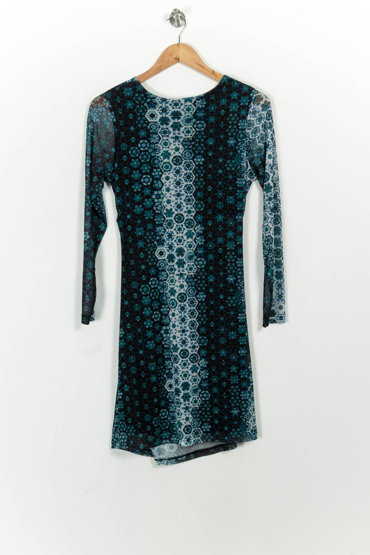Robe Bleu et Noir - Taille M/38 de la marque La Fée Maraboutée | PARAD106411 - Vendu par Paradigme - Image 4