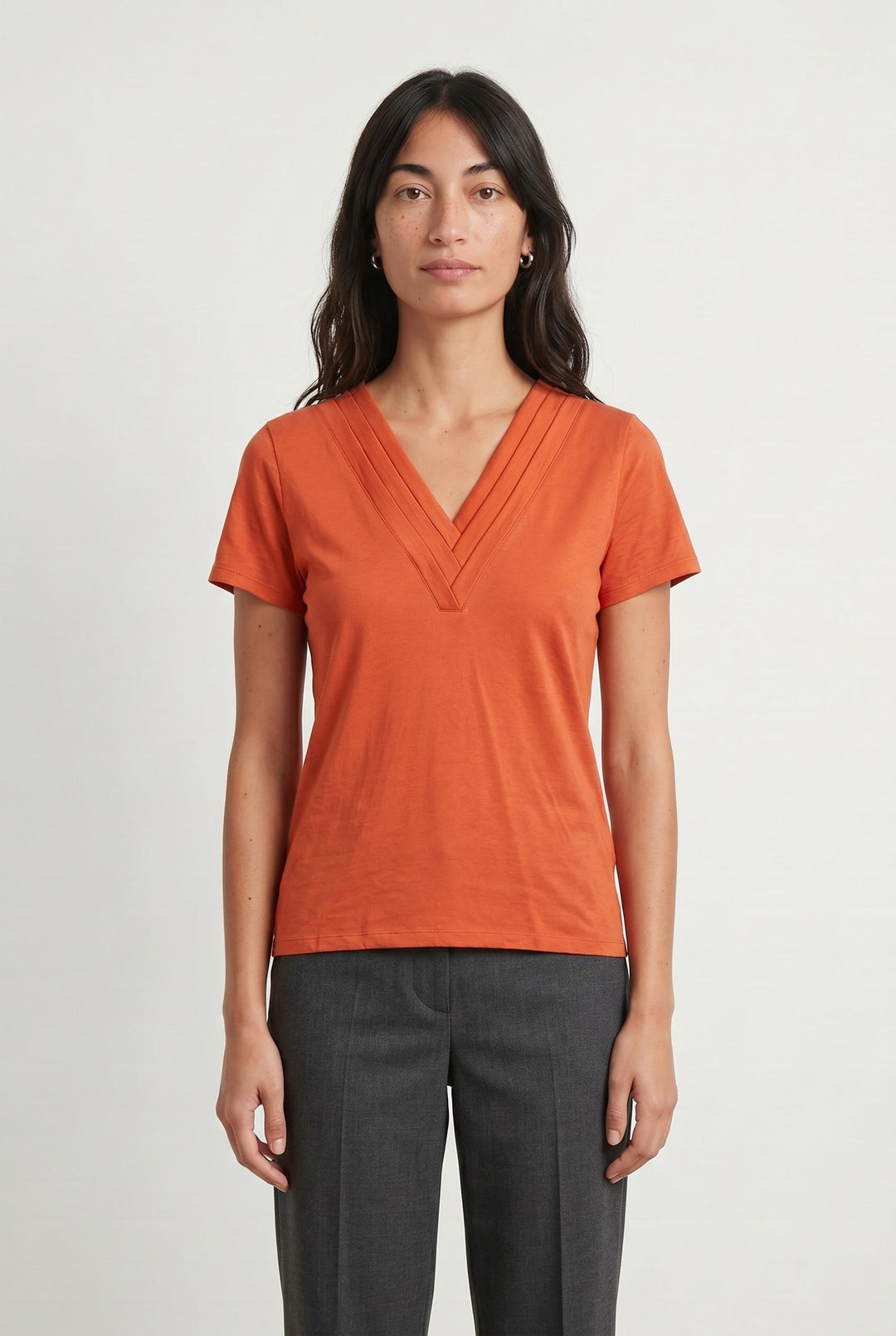 Tee-shirt Orange - Taille S/36 de la marque Indies | PARAD106412 - Vendu par Paradigme - Image 1