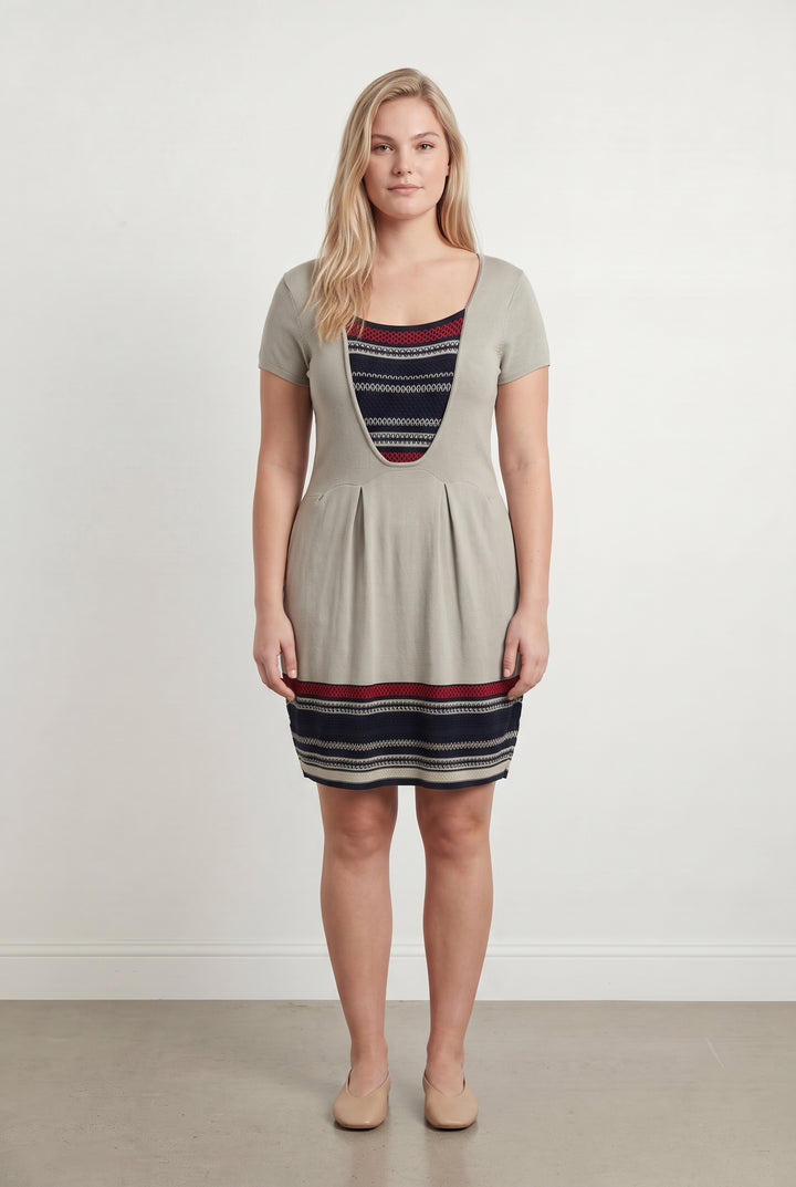 Robe Courte Beige et Noir - Taille XL/42 de la marque Rodier | PARAD106418 - Vendu par Paradigme - Image 1