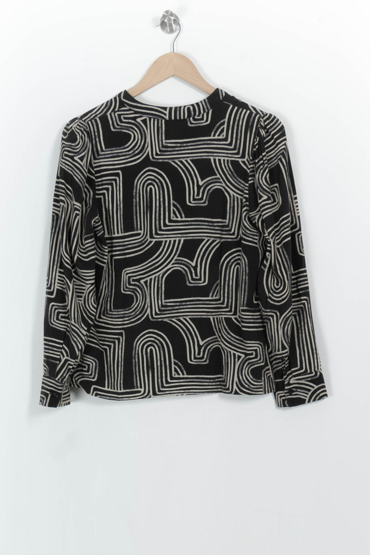 Blouse Noire et Blanche - Taille S/36 de la marque La Fée Maraboutée | PARAD106429 - Vendu par Paradigme - Image 4