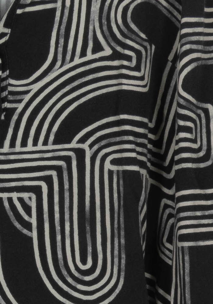Blouse Noire et Blanche - Taille S/36 de la marque La Fée Maraboutée | PARAD106429 - Vendu par Paradigme - Image 3