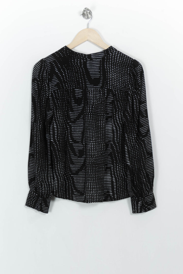 Blouse Noire et Blanche - Taille M/38 de la marque La Fée Maraboutée | PARAD106430 - Vendu par Paradigme - Image 4