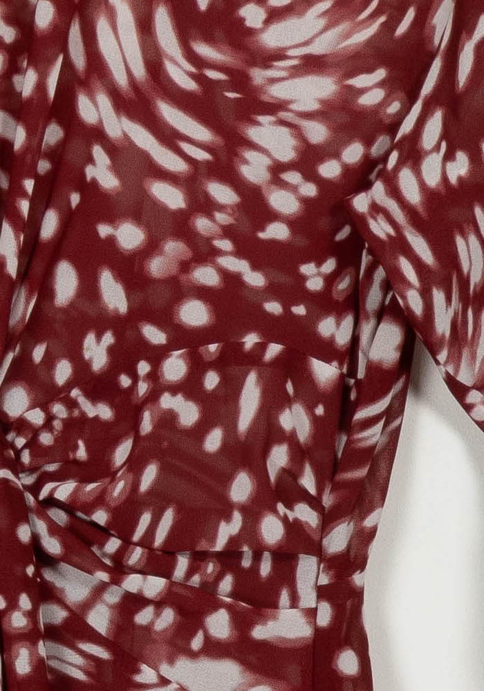 Robe Longue Bordeaux et Blanche - Taille L/40 de la marque Maje | PARAD106438 - Vendu par Paradigme - Image 3