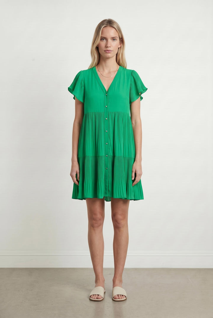 Robe Plissée Verte - Taille M/38 de la marque Liu Jo | PARAD106441 - Vendu par Paradigme - Image 1