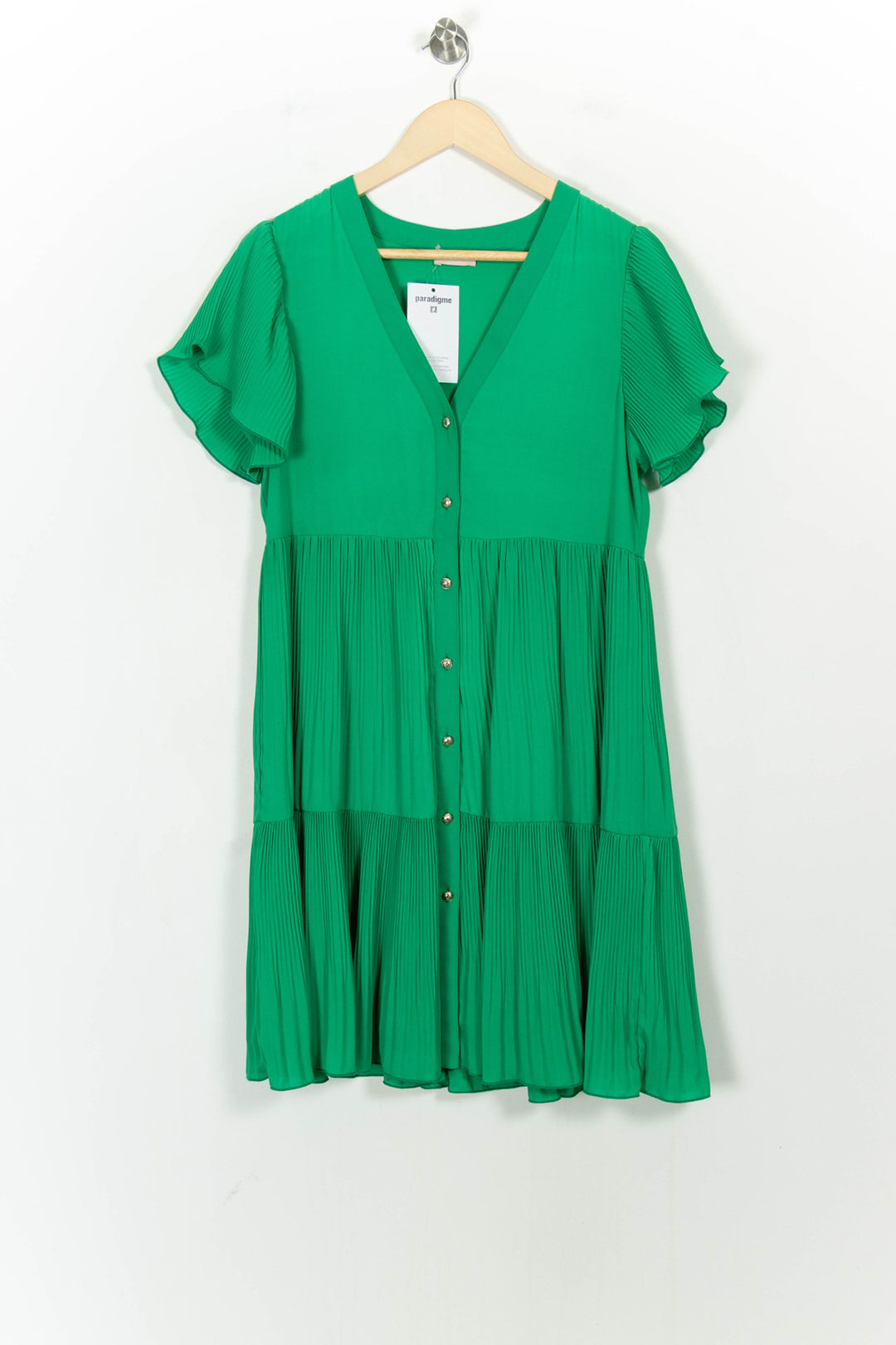 Robe Plissée Verte - Taille M/38 de la marque Liu Jo | PARAD106441 - Vendu par Paradigme - Image 2