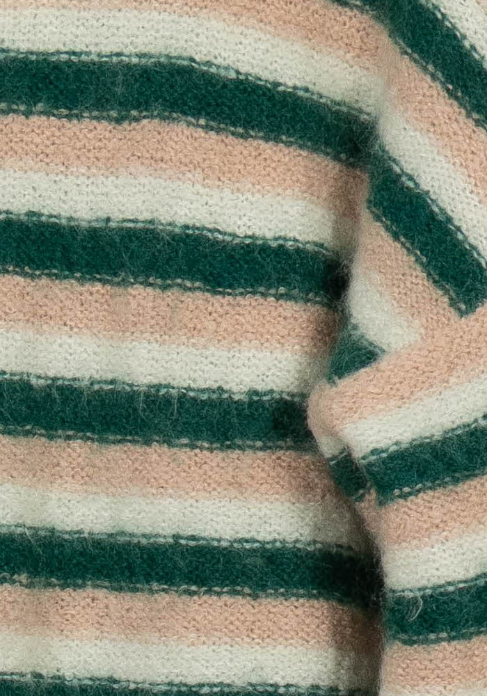 Pull Rayé Vert et Beige - Taille M/38 de la marque Des petits hauts | PARAD106442 - Vendu par Paradigme - Image 3