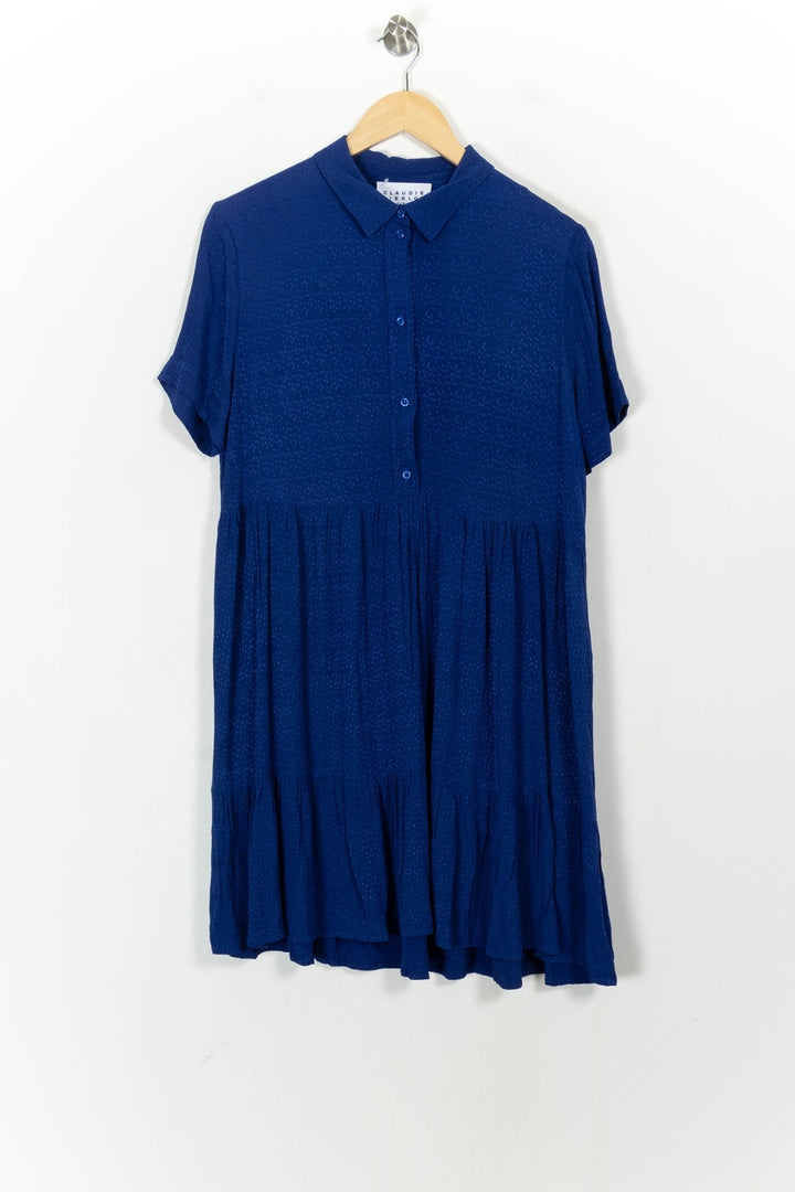 Robe Chemise Bleue - Taille L/40 de la marque Claudie Pierlot | PARAD106443 - Vendu par Paradigme - Image 2