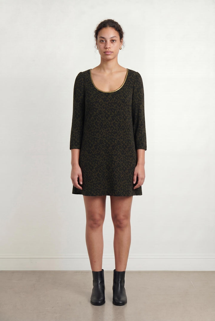 Robe Courte Verte et Noire - Taille L/40 de la marque Claudie Pierlot | PARAD106446 - Vendu par Paradigme - Image 1