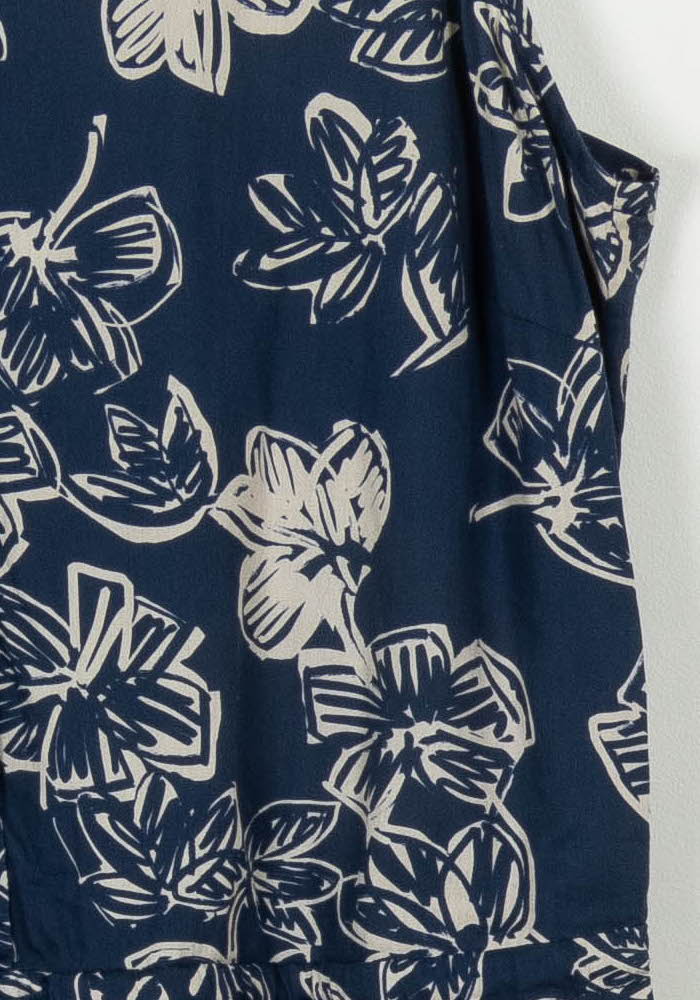 Robe Fleurie Bleue et Blanche - Taille L/40 de la marque I.Code | PARAD106447 - Vendu par Paradigme - Image 3