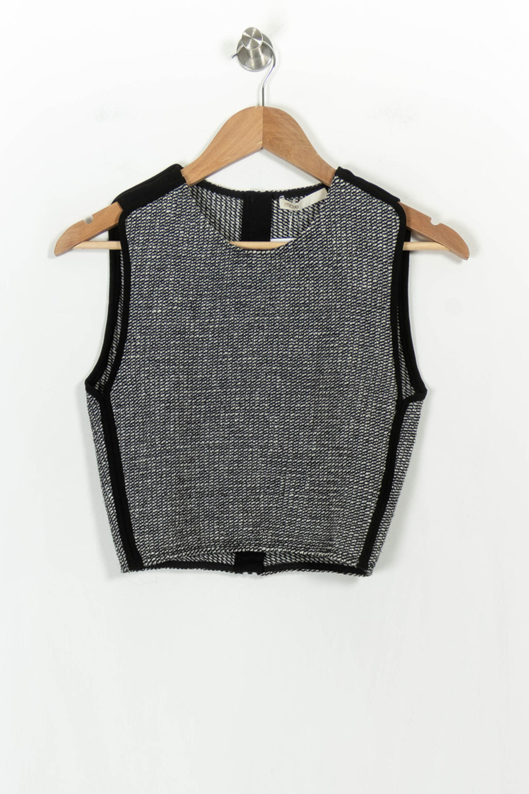 Débardeur Gris et Noir - Taille S/36 de la marque Maje | PARAD106453 - Vendu par Paradigme - Image 2