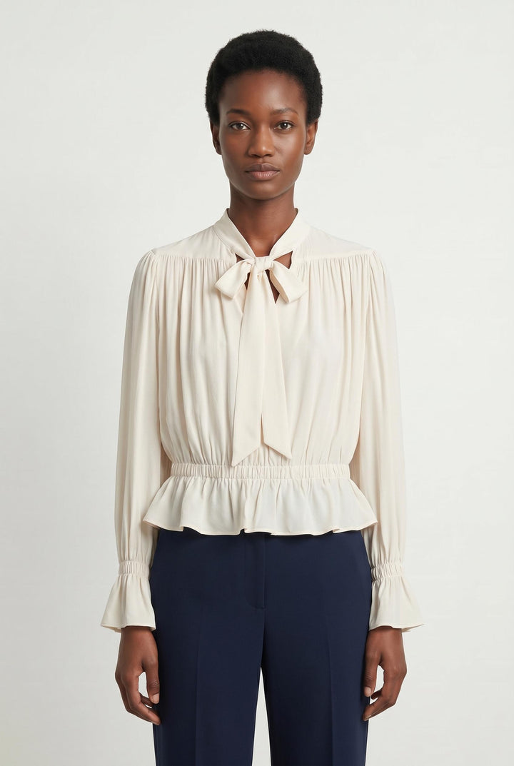 Blouse Beige - Taille XS/34 de la marque The Kooples | PARAD106455 - Vendu par Paradigme - Image 1