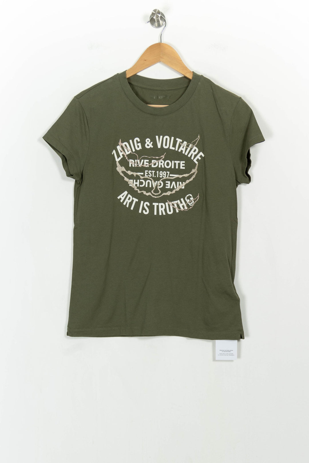 Tee shirt vert - Taille S/36 de la marque Zadig&Voltaire | PARAD106462 - Vendu par Paradigme - Image 2